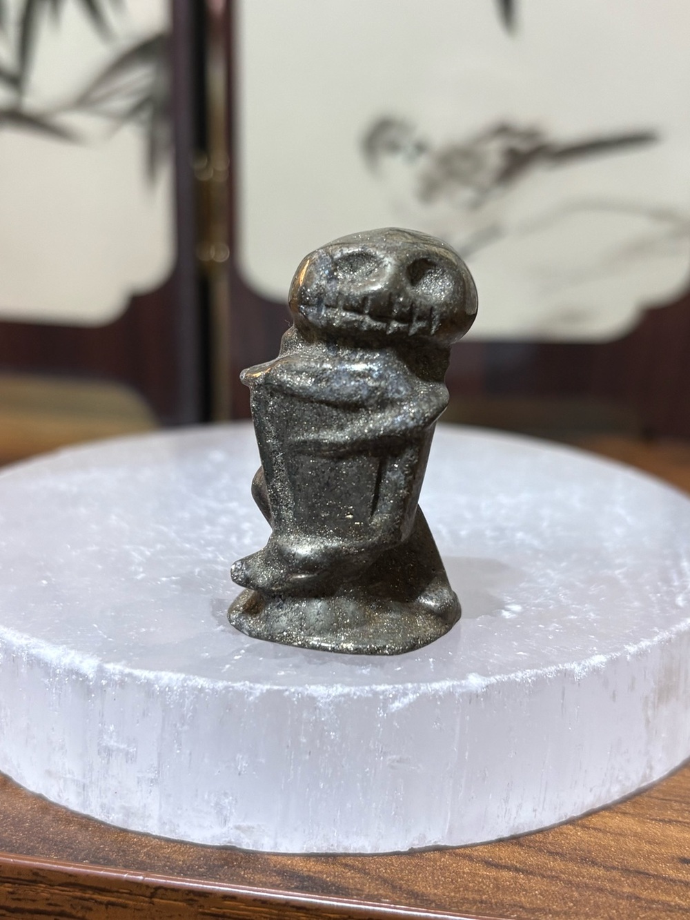 Pyrite Jack Skellington Carving